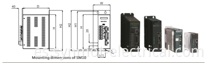 Synmot Modbus Ethercat CANOPEN AC 220V 1KW SERVO MOTOR Y DRIVE SERVO CONDUCTOR PARA LA AUTOMATION SERVO DRIVE